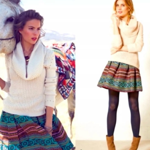 Anthropologie Nomad Morgan Carper Skirt size 8 - Picture 2 of 8